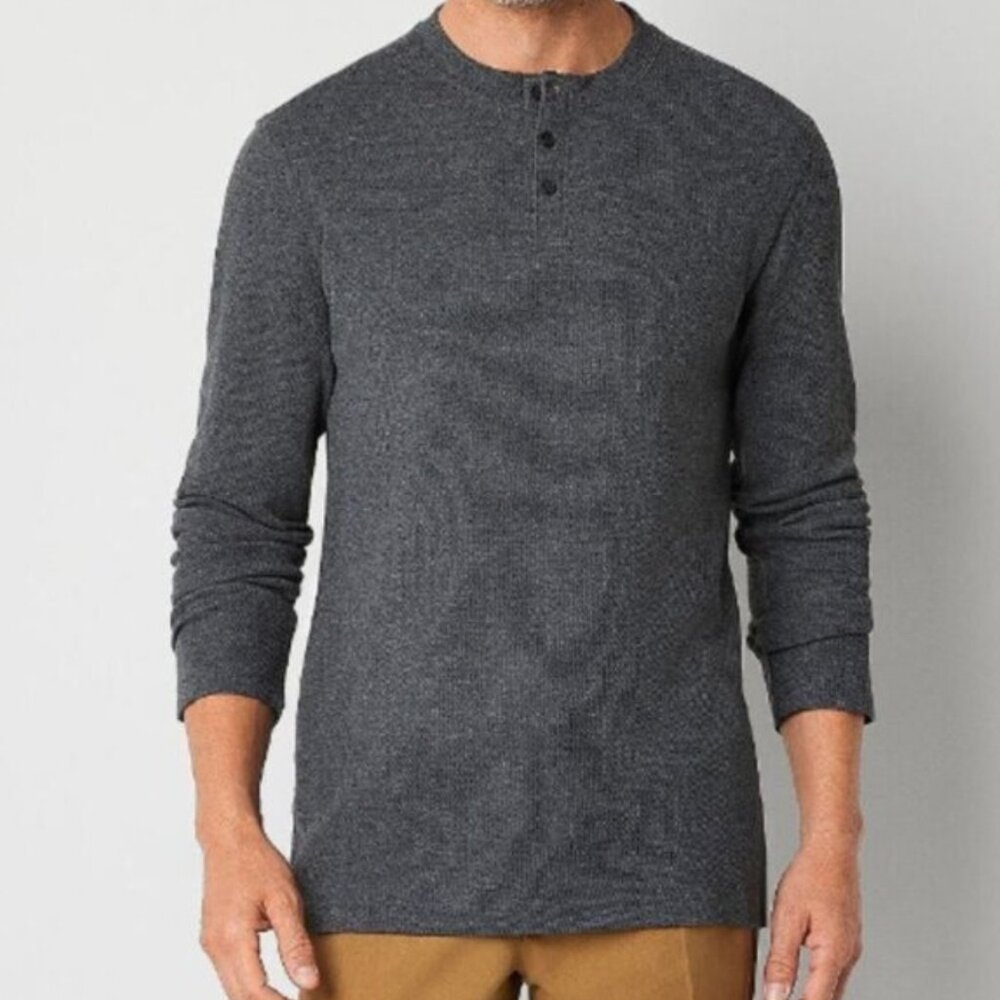 Men’s H&M Charcoal Grey Roll-Up Sleeve Shirt – Size XL